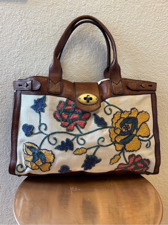 Fossil Handbags - Fossil Vintage Reissue (VRI) Weekender bag with floral embroidery